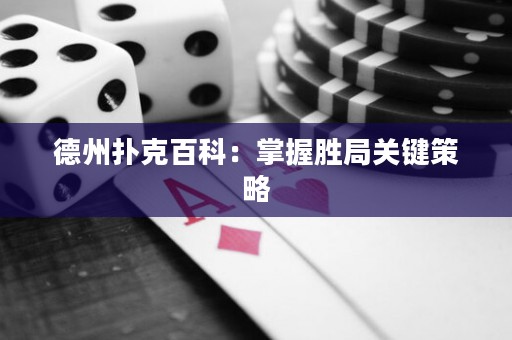 德州撲克百科：掌握勝局關(guān)鍵策略