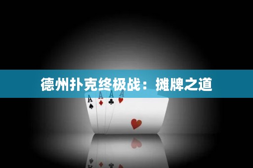 德州撲克終極戰(zhàn)：攤牌之道