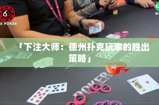 「下注大師：德州撲克玩家的勝出策略」