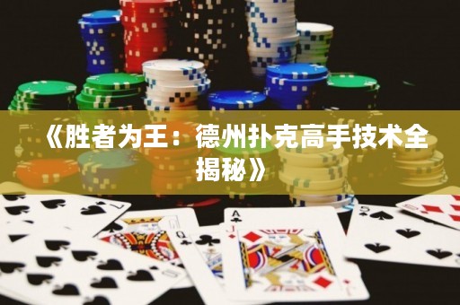 《勝者為王：德州撲克高手技術(shù)全揭秘》