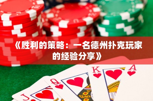 《勝利的策略：一名德州撲克玩家的經(jīng)驗(yàn)分享》