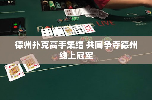 德州撲克高手集結(jié) 共同爭(zhēng)奪德州線上冠軍