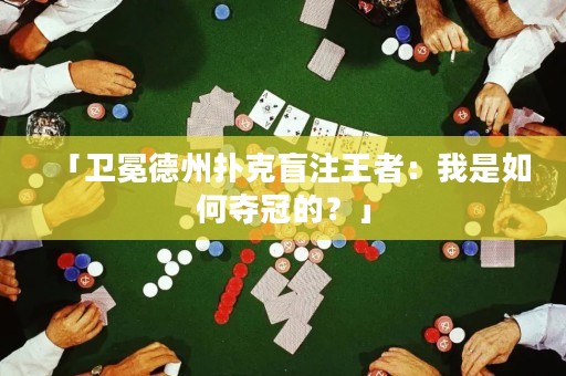 「衛(wèi)冕德州撲克盲注王者：我是如何奪冠的？」