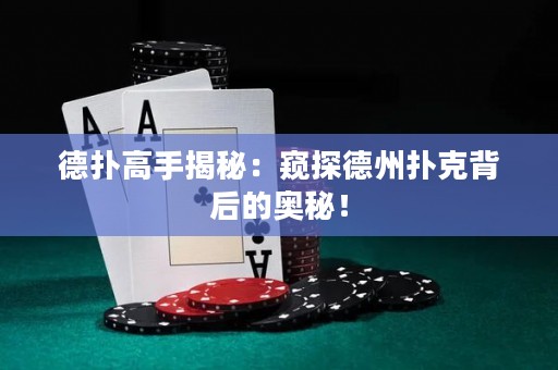 德?lián)涓呤纸颐兀焊Q探德州撲克背后的奧秘！