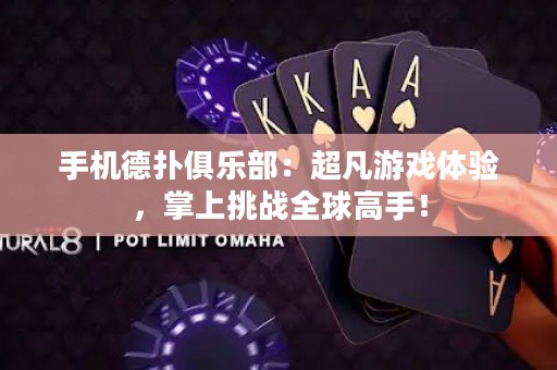 手機(jī)德?lián)渚銟凡浚撼灿螒蝮w驗(yàn)，掌上挑戰(zhàn)全球高手！