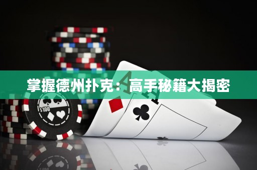 掌握德州撲克：高手秘籍大揭密