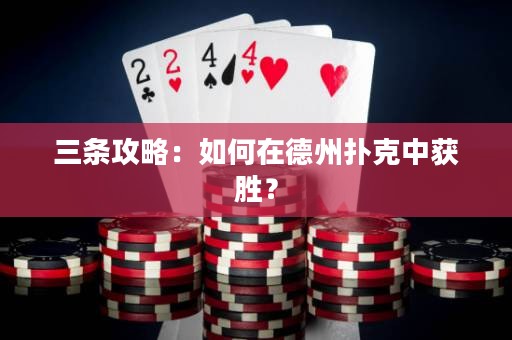 三條攻略：如何在德州撲克中獲勝？