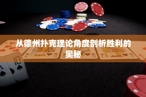 從德州撲克理論角度剖析勝利的奧秘