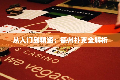 從入門到精通：德州撲克全解析