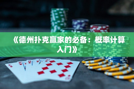 《德州撲克贏家的必備：概率計算入門》
